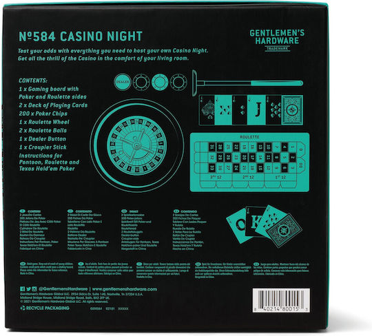 Gentlemen's Hardware Casino Night Collectible Playing Cards Plastic for Poker