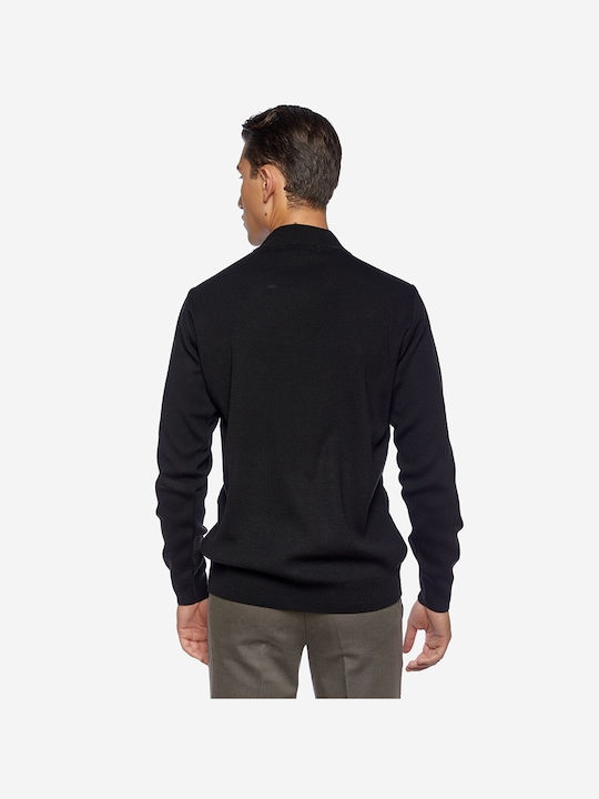 Sogo Men's Long Sleeve Sweater Black