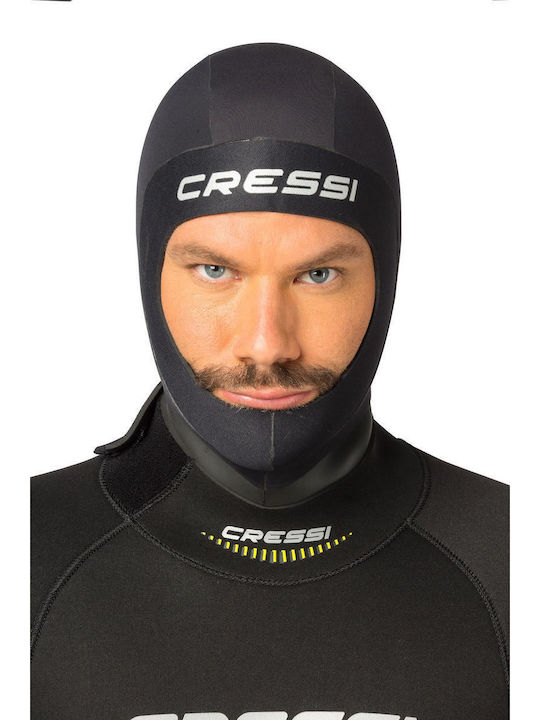 CressiSub Fast All-in-One Jumpsuit Wetsuit Double-Lined with Zip Black Gray 7mm