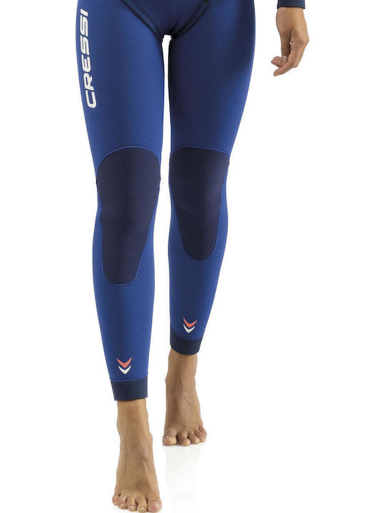 CressiSub Medas Lady Ganzkörperanzug Tauchen Doppelt genäht Blau 5mm
