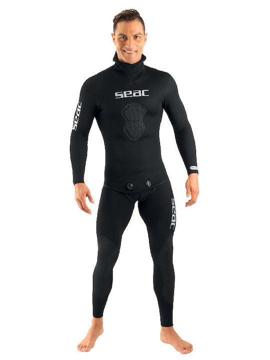 Seac Shark Costum Divizibil De Neopren Cu Veste De Neopren Pentru Aruncător De Suliță Negru 3mm