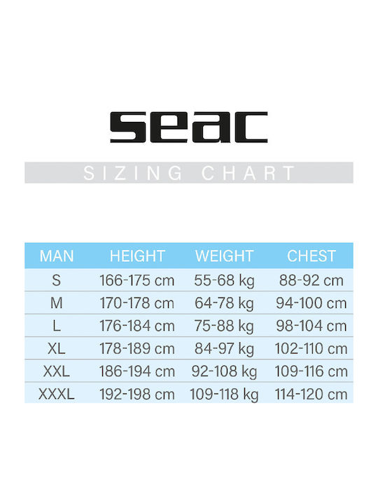 Seac Shark Costum Divizibil De Neopren Cu Veste De Neopren Pentru Aruncător De Suliță Negru 3mm