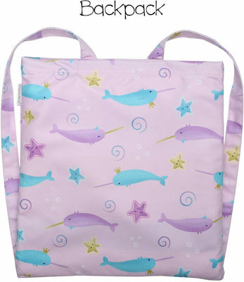 Flapjackkids Narwhal/Starfish Backpack Kids Beach Towel Pink 145x71cm