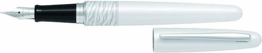 Pilot Writing Pen Medium 0.58mm White made of Brass with Blue Ink