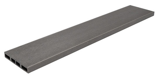 Newplan Ограда Deck на Градина Тъмно Сиво от WPC 360x14x2см Грив