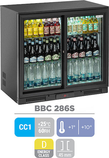 Cool Head Kühlschrank Rückwandbar 197Es Doppeltürig H86xB90xT50cm