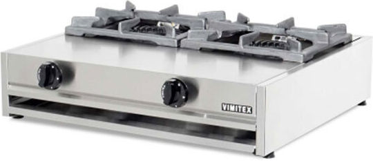 Vimitex 302A-M Εστία Υγραερίου Διπλή 18kW 70.5x62.5x20cm