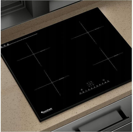 Turbotronic Ηλεκτρική Εστία Επαγωγική Τετραπλή 7.4kW 52x59x5.8cm