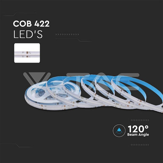 V-TAC Bandă LED 24V RGB Lumină 5m Tip COB cu Telecomandă