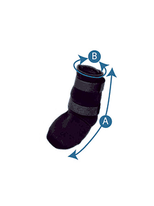 Pawise Shoes Dog Dog Booties Small 16x14cm Black in Black Color
