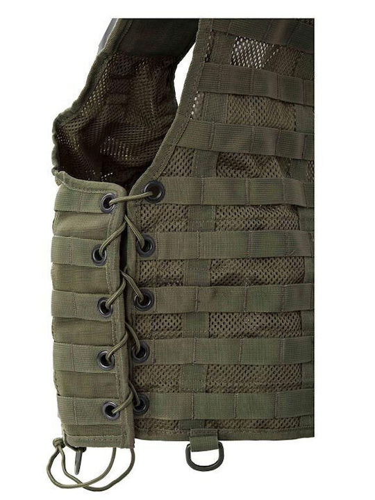 Mil-Tec Kampfweste Khaki Militärweste mit Taschen Khaki