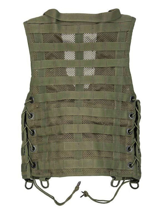 Mil-Tec Kampfweste Khaki Militärweste mit Taschen Khaki