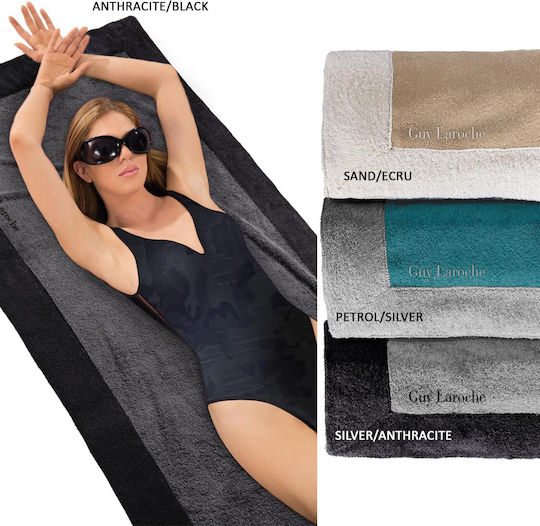 Guy Laroche King Beach Towel Cotton Gray 170x85cm.