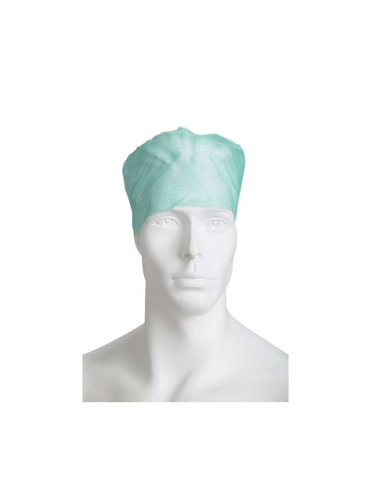 Bournas Medicals Σκούφια Non Woven Disposable Green 100pcs