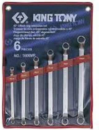 King Tony Σετ 6 Διπλά Κλειδιά Πολύγωνα Κυρτά