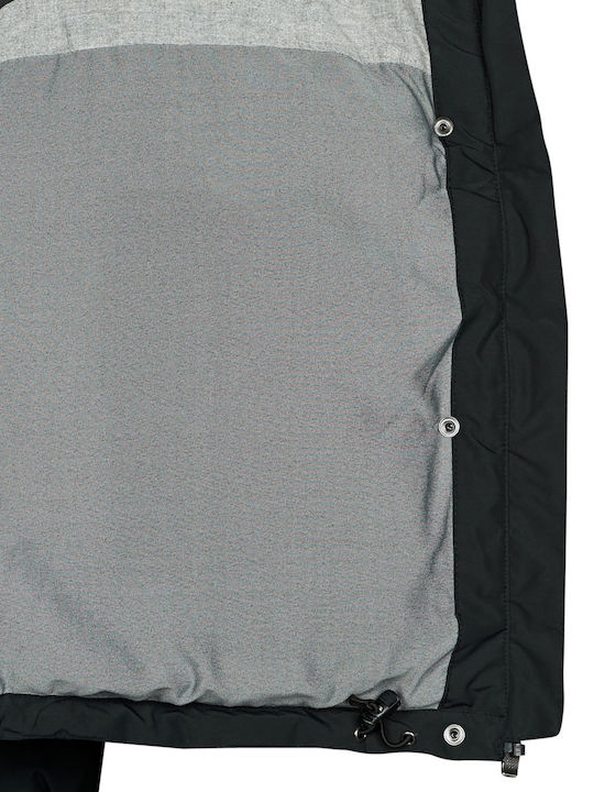 Winter Rebel Μακρύ Γυναικείο Puffer Μπουφάν Αδιάβροχο για Χειμώνα Μαύρο