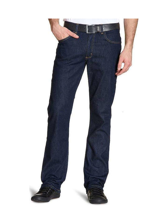 Brooklyn Men's Jeans Pants Elastic with Regular Straight Fit Blue