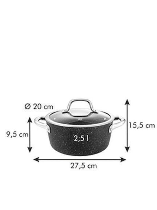 Tescoma President Stone Βαθιά Κατσαρόλα από Αλουμίνιο 2.5lt / 20cm