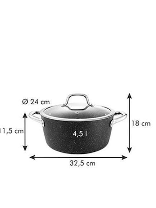 Tescoma President Stone Βαθιά Κατσαρόλα από Αλουμίνιο 4.5lt / 24cm