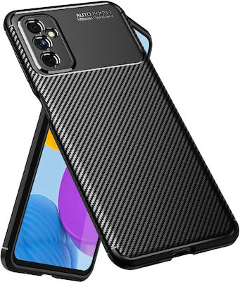 Ancus Autofocus Carbon Fiber Umschlag Rückseite Silikon Schwarz (Galaxy M52) 37927