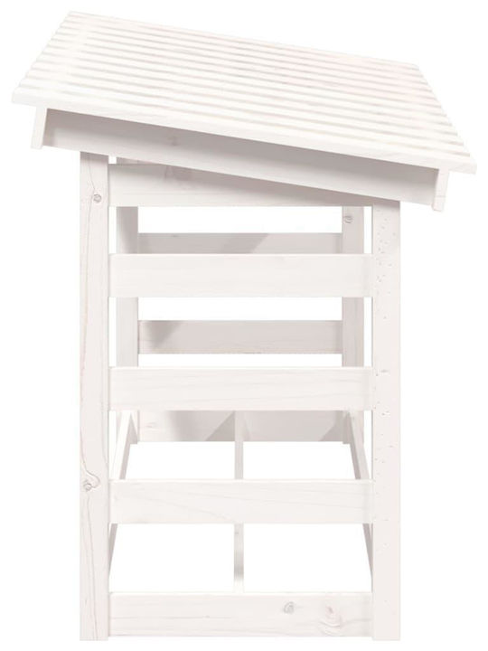 vidaXL Wooden Box Wood Storage 108x64.5x78cm White