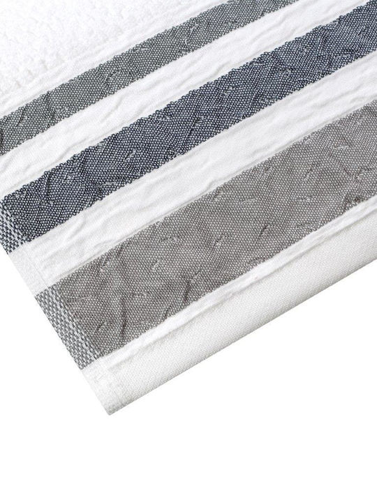 Cryspo Trio Σετ Πετσέτες Μπάνιου 3τμχ Plade Grey Βάρους 550gr/m²