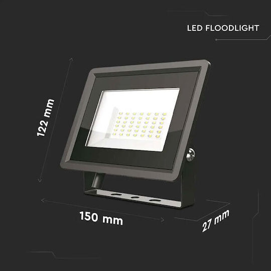 V-TAC Στεγανός Προβολέας LED 30W Θερμό Λευκό 3000K IP65