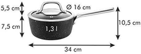 Tescoma President Stone aus Aluminium 1.3Es / 16cm Charcoal