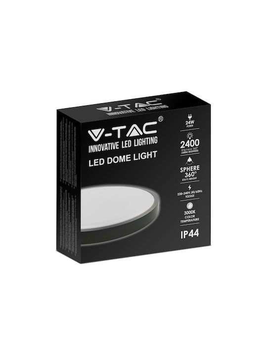 V-TAC Outdoor Ceiling Flush Mount with Integrated LED in Black Color 7638