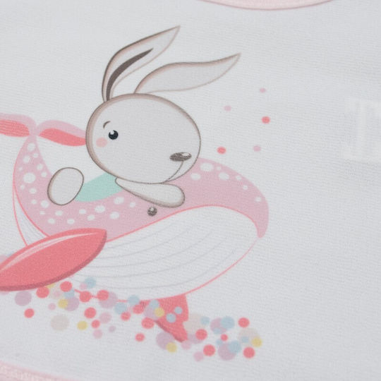 Kamtex Baby Whale Waterproof Coverall Fabric with Button Pink