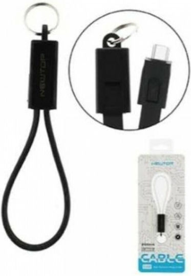 Newtop CU12 Keychain USB-C to Lightning Cable Μαύρο 0.2m (28431)