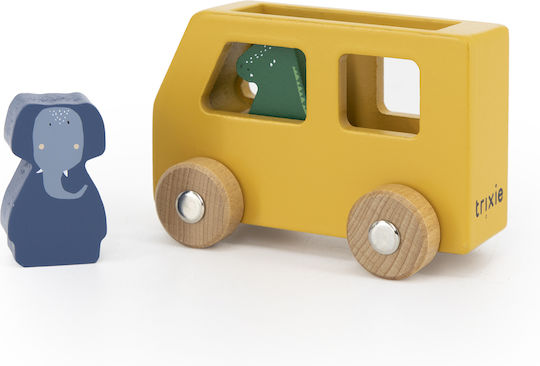 Trixie Vehicle Set of 3 Cars with Animals made of Wood for 18++ Months