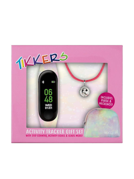 Tikkers Kinder-Digitaluhr mit Kautschuk/Plastikarmband Rosa