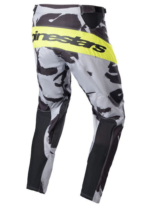 Alpinestars MX Racer Tactical Iron Men's Summer Motocross Pants Cast Gray Camo/Yellow Fluo