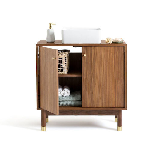 La Redoute Interieurs Lambro Waschtisch ohne Waschbecken L82xB52xH78cm Walnut