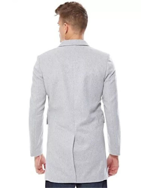 Nines Collection Fergus Men's Chesterfield Coat 1J9810 - Silver Grey