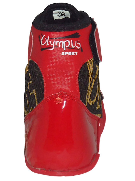 Olympus Sport Junior Velcro Wrestling Martial Arts Shoes Red