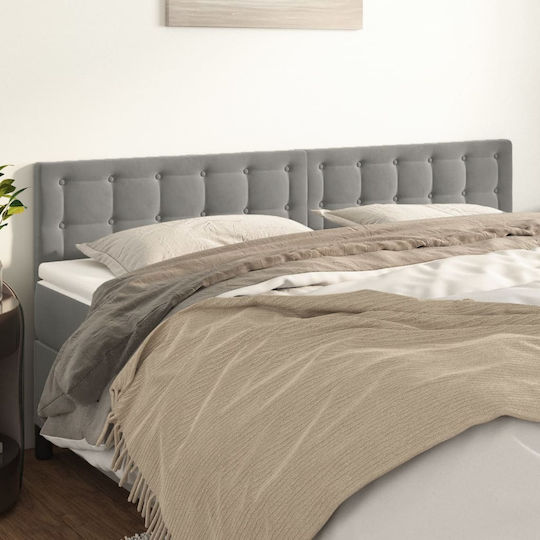 vidaXL Fabric Bed Headboard Gray 160x78cm