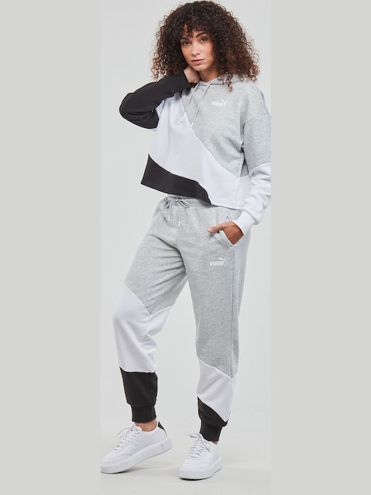 Power Cat Cropped Women's Sweatshirt Hooded Multicolour