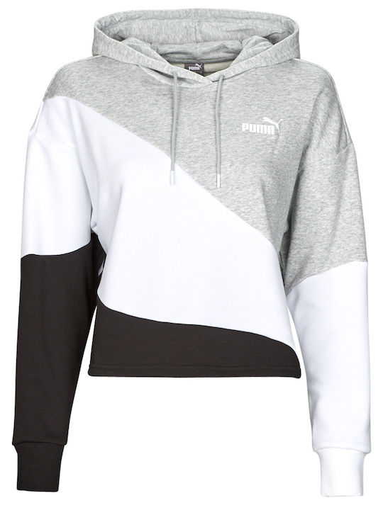Power Cat Cropped Women's Sweatshirt Hooded Multicolour