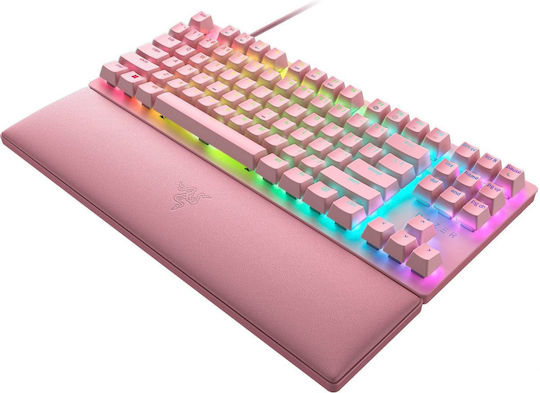 Razer Huntsman V2 TKL Optical Gaming Keyboard Tenkeyless with Razer Linear switches and RGB lighting (English US) Quartz