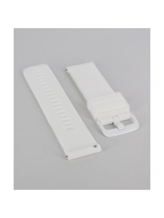 Diloy Straps Rubber Strap White 20mm