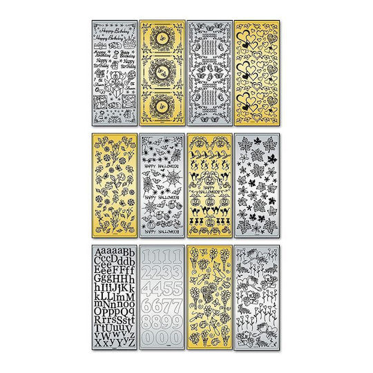 Folia Χριστουγεννιάτικα Αυτοκόλλητα 10x24εκ. 12τμχ