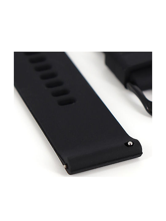 Diloy Straps Rubber Strap Black 20mm