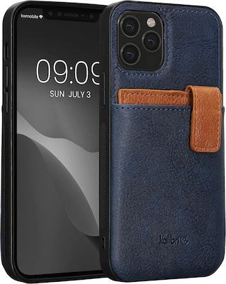 Kalibri 2 in 1 Back Cover Δερματίνης Dark Blue / Brown (iPhone 12 / 12 Pro)