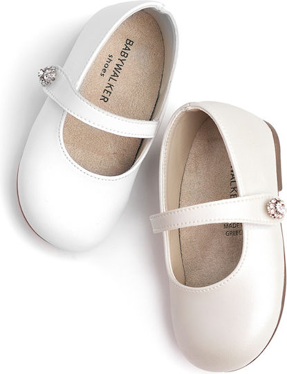 Babywalker White Baptism Leather Pumps