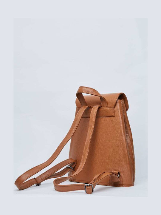 Elena Athanasiou Cocktail Backpack Δερμάτινη Γυναικεία Τσάντα Πλάτης Καφέ