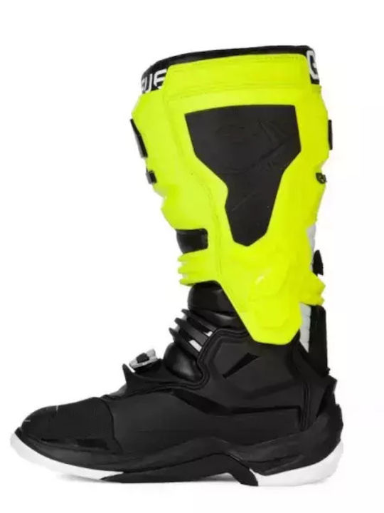 Eleveit X-Legend Ανδρικές Μπότες Motocross Black/Yellow Fluo