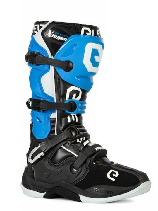 Eleveit X-Legend Ανδρικές Μπότες Motocross Black/Blue/White