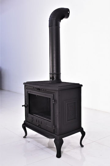 CHytiria Misailidi Lincoln-008A Fontă Soba pe lemne 15kW Negru
